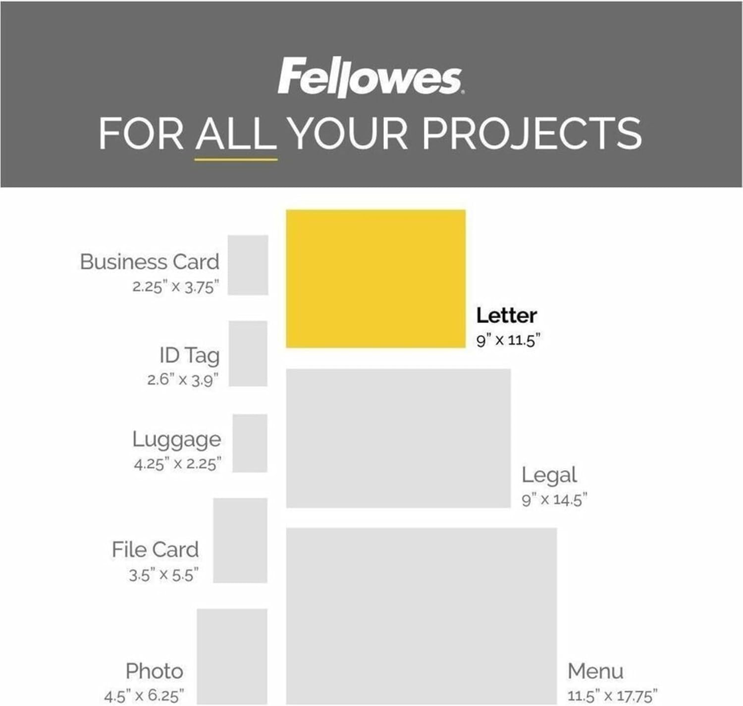 Fellowes® Thermal Laminating Pouches, 17-1/2" x 11-1/2", 5 Mil, Clear, Pack of 100