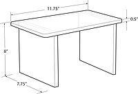 Azar Displays Deluxe Acrylic Monitor Riser Display, Clear