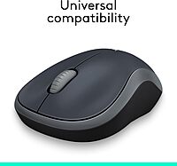 LOGITECH M185 Wireless Mouse, 2.4GHz with USB Nano Receiver, 1000 DPI, Ambidextrous