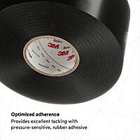 3M Scotchrap Vinyl Corrosion Protection Tape 50, Unprinted, 2 in x 100 ft, Black, 1 Roll, Premium Grade, 10 mil Thick