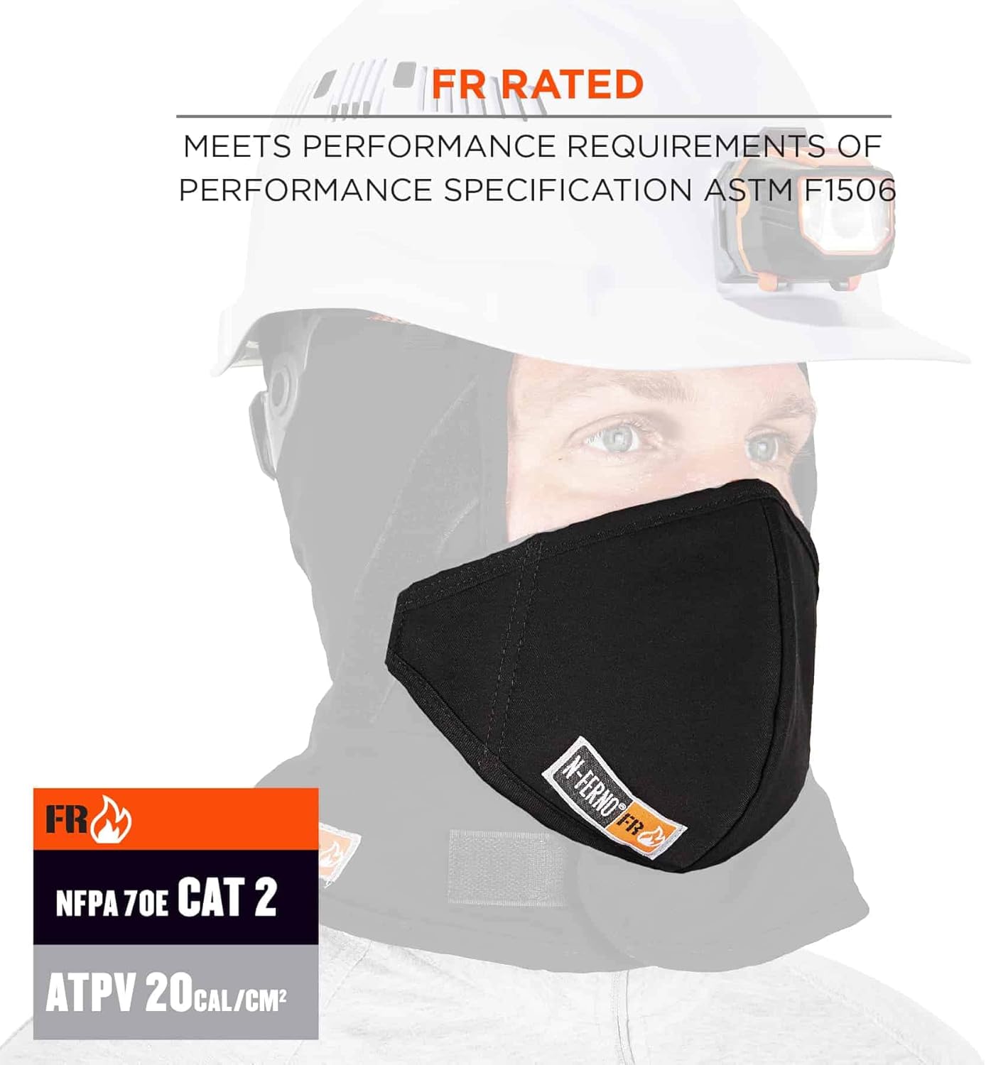 ERGODYNE N-Ferno 2-Layer FR Hard Hat Liner & Mouthpiece