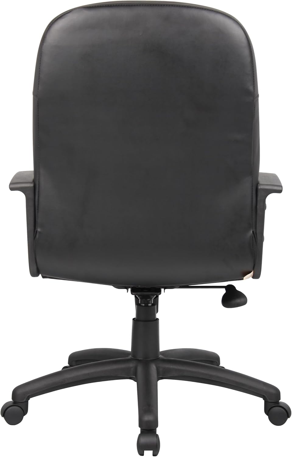 Boss Office Products Ergonomic Mid-Back Leather Chair, Black