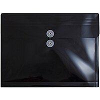 JAM PAPER Plastic Envelopes with Button & String Tie Closure - 12 Pack