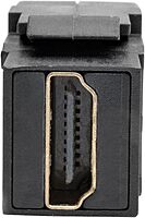 Tripp Lite High-Speed HDMI with Ethernet All-in-One Keystone/Panel Mount Extension Cable (M/F), Angled Connector, 1 ft. (P162-001-KPA-BK)