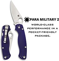 Spyderco Para Military 2 Folding Knife with G-10 Handle
