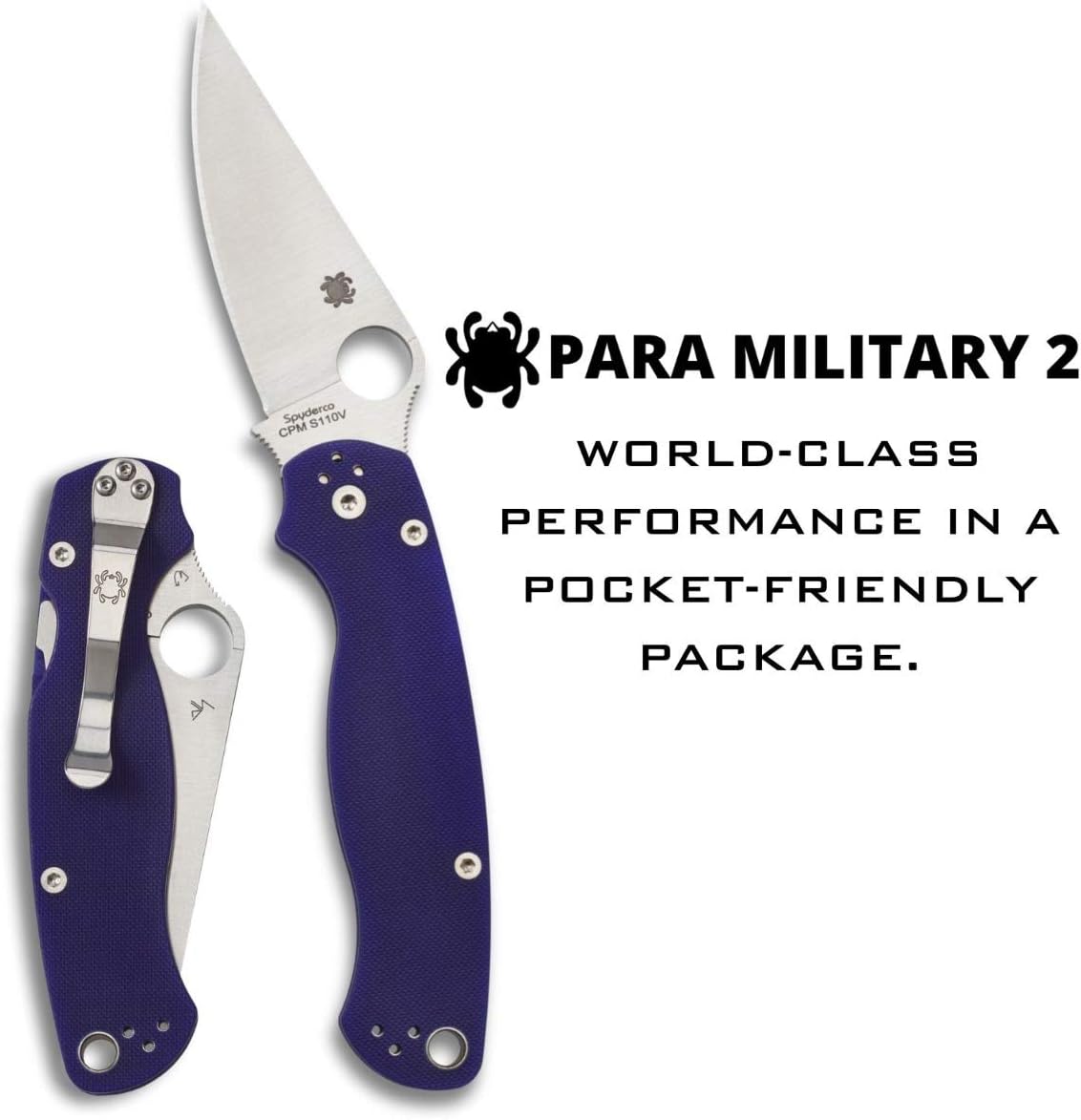 Spyderco Para Military 2 Folding Knife with G-10 Handle