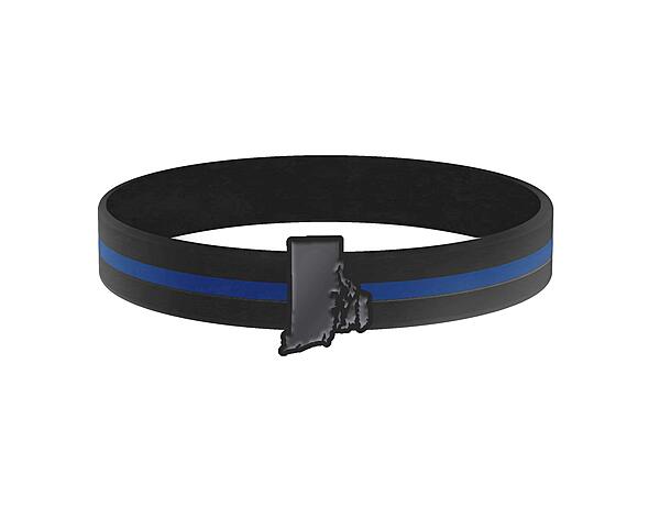 Thin Blue Line USA State Silicone Bracelet