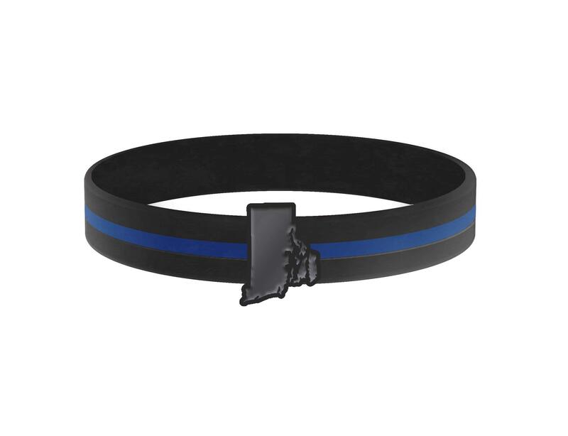 Thin Blue Line USA State Silicone Bracelet