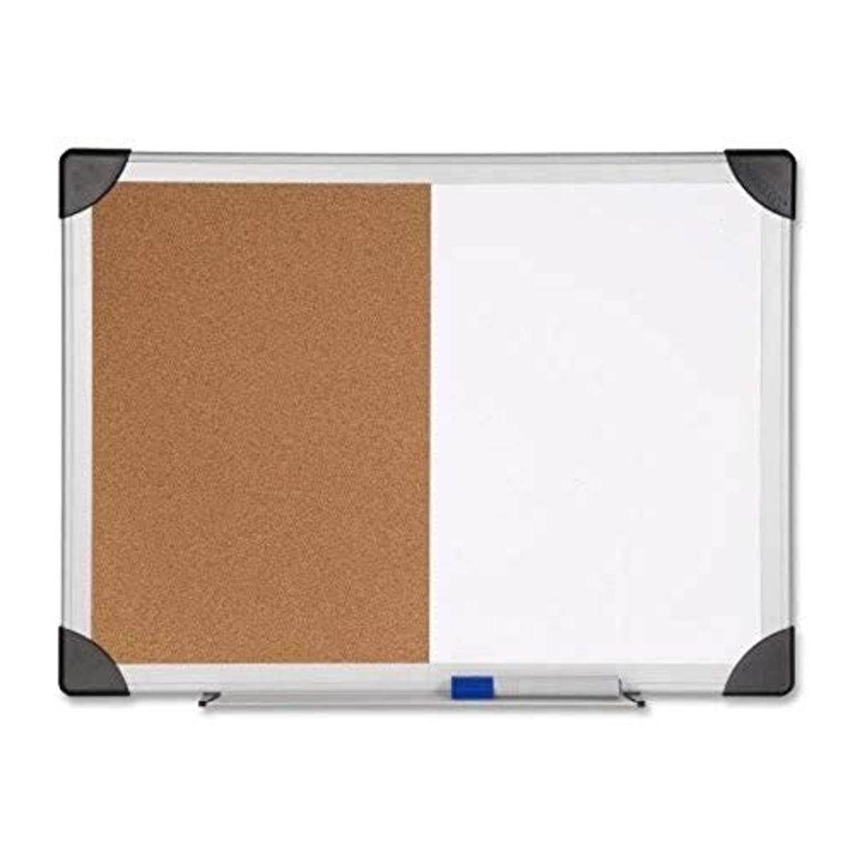 Lorell LLR19290 Dry-Erase/Cork Board Combination, 18" x 24" 24"W x 18"H