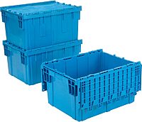 Monoflo International Contenedor de distribución con Tapa abatible 28 – 1/8 X 20 Azul – 3/4 X 15 – 5/8