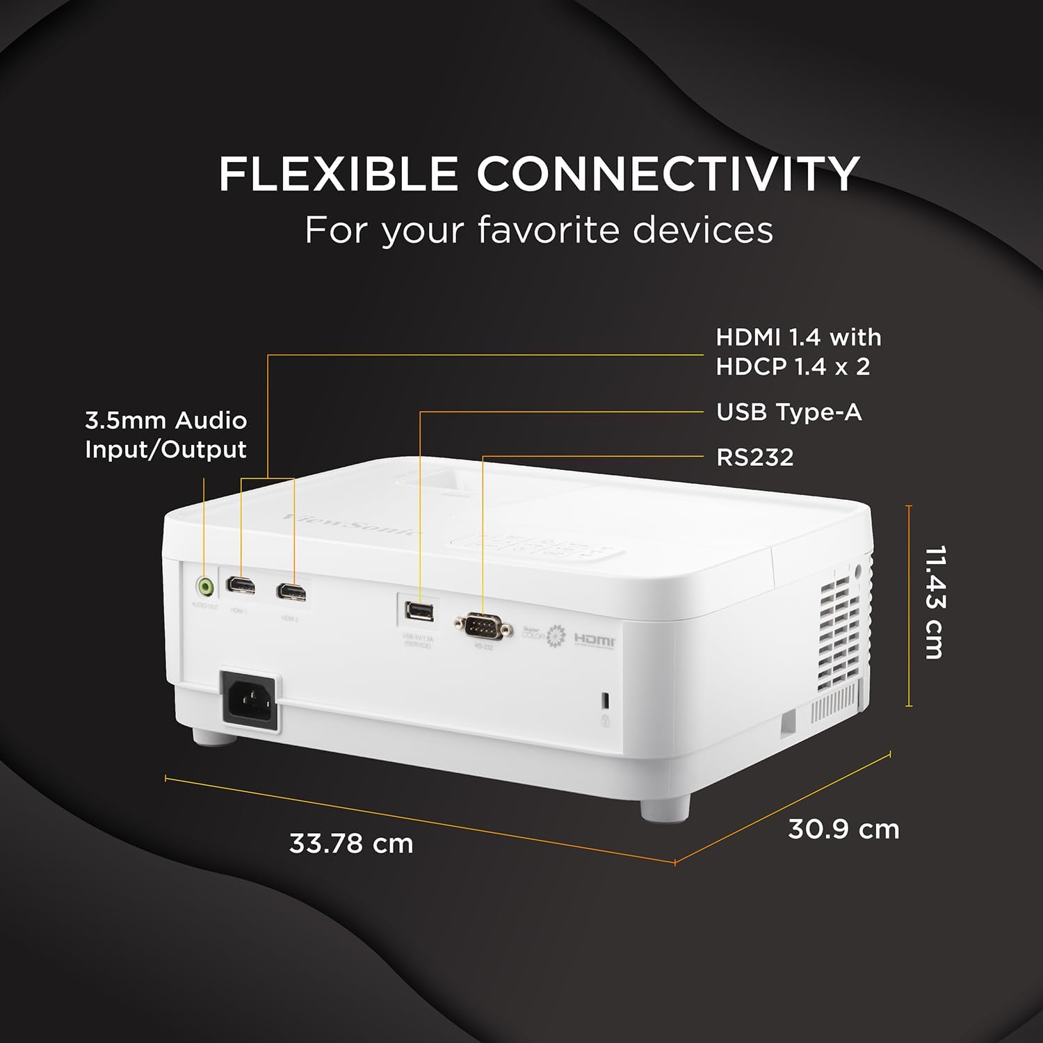 VIEWSONIC Home Theater Projector — Bright, Optical Zoom