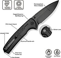 CIVIVI Sentinel Strike II Folding Pocket Knife, 3.7" Nitro-V Blade