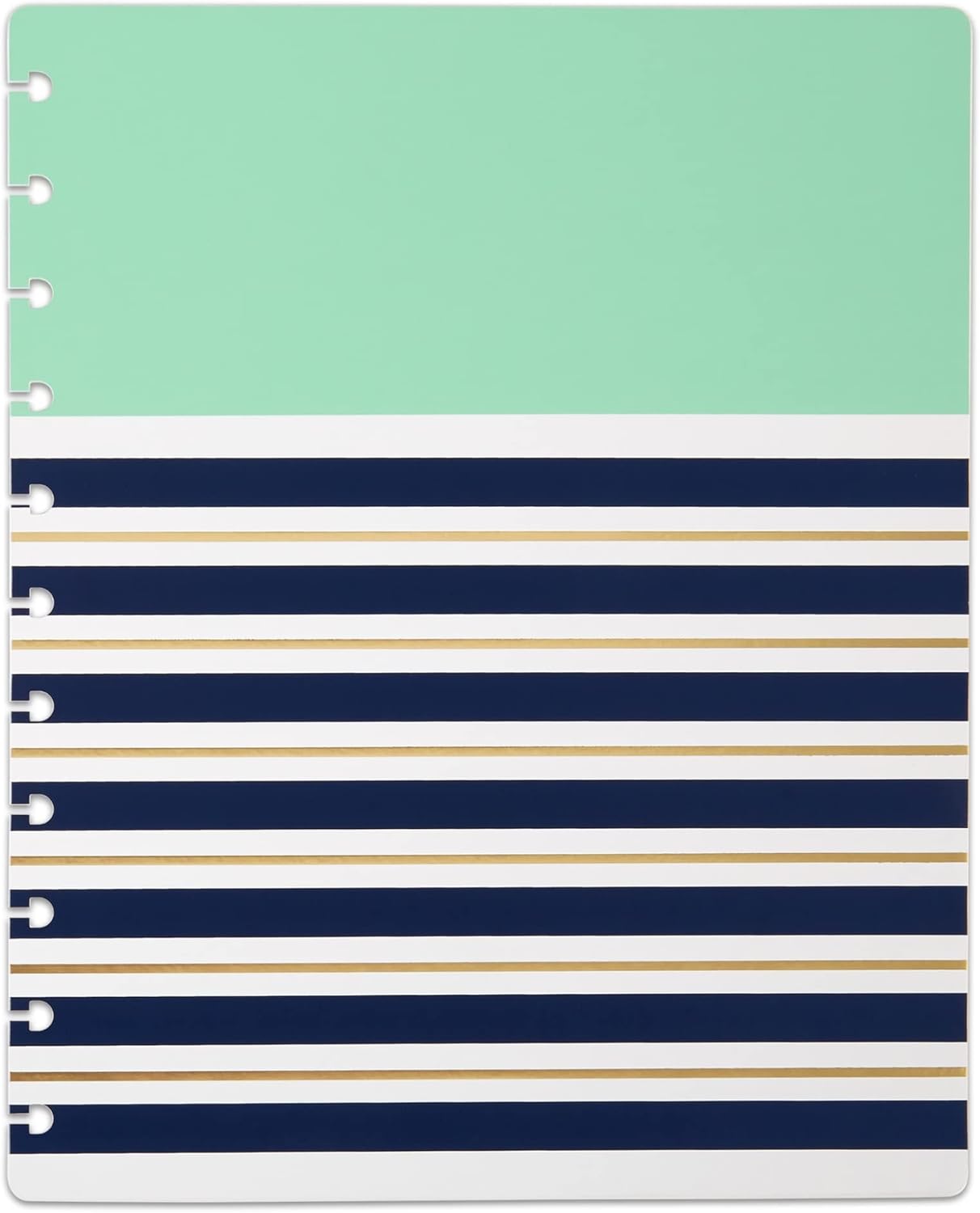TUL® Discbound Notebook Covers, Letter Size, Mint Stripes, Pack of 2 Covers