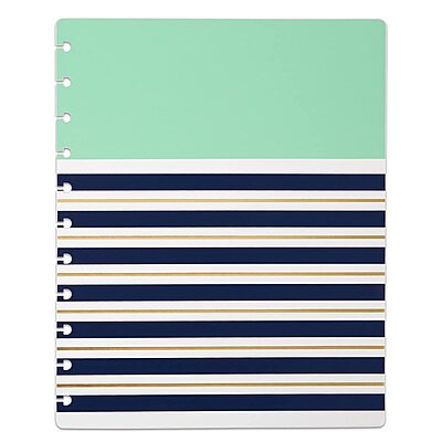TUL® Discbound Notebook Covers, Letter Size, Mint Stripes, Pack of 2 Covers