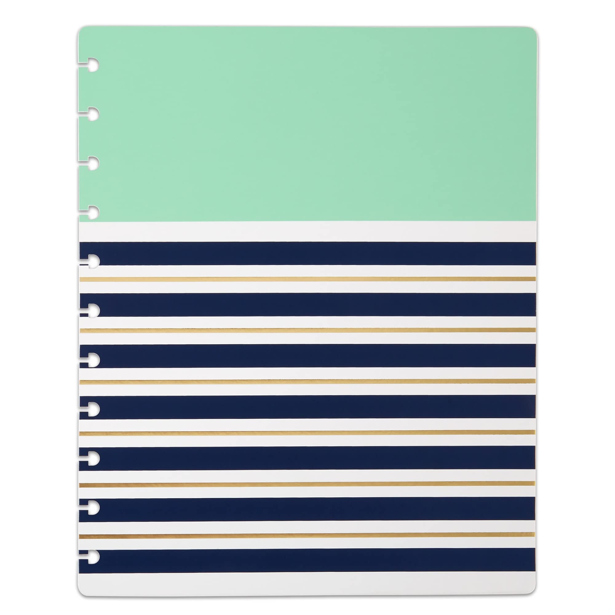 TUL® Discbound Notebook Covers, Letter Size, Mint Stripes, Pack of 2 Covers