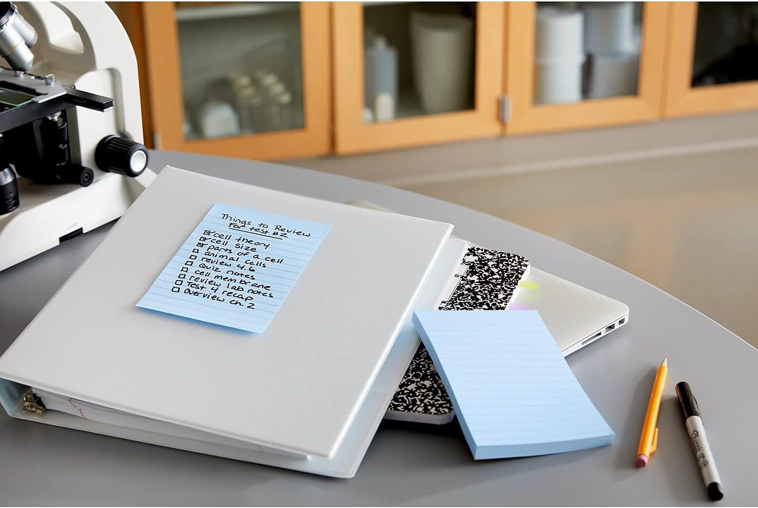 Post-it Greener Notes, 4 in x 6 in, 5 Pads, 100 Sheets/Pad, Lined, Clean Removal, School Supplies and Office Products