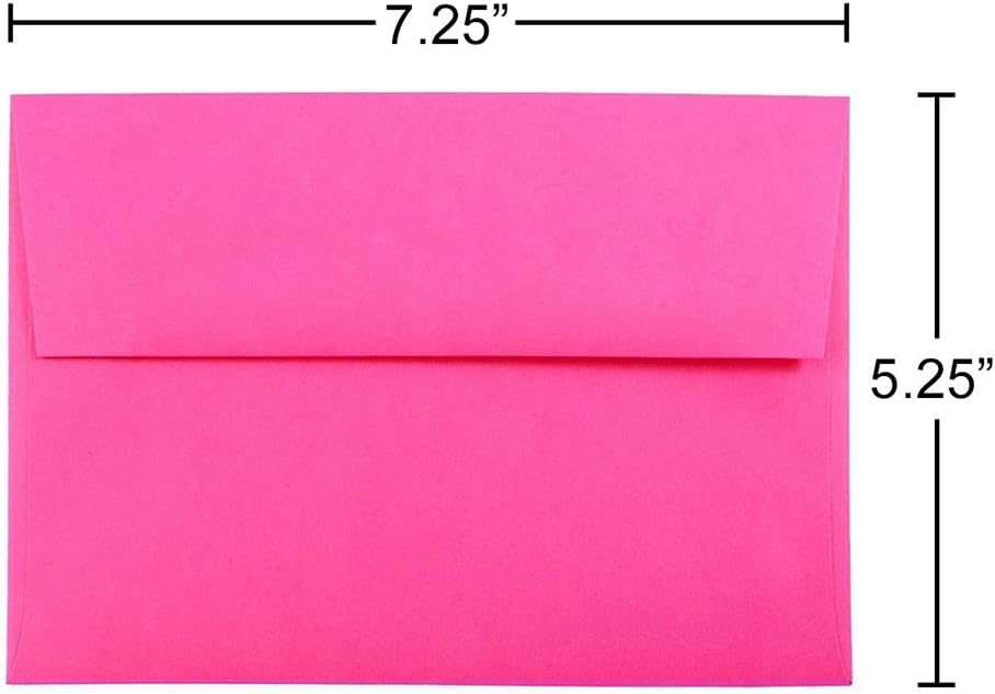 JAM PAPER Colored Envelopes - Ultra Fuchsia Hot Pink