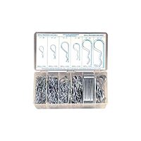 Precision Brand 12915 150 Piece Hitch Pin Clip Assortment, Spring Steel, Plastic Compartment Box is Easy to Store