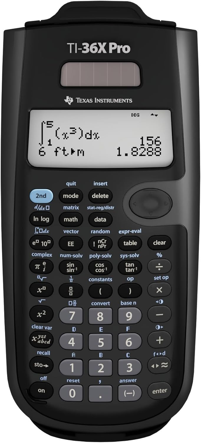 Texas Instruments TI-36X Pro Engineering/Scientific Calculator - 4-line MultiView (Black)