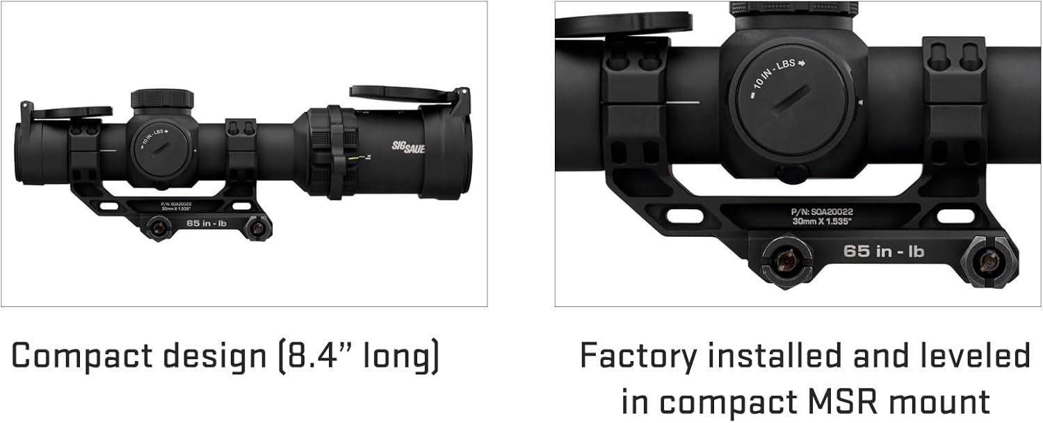 SIG SAUER Tango-MSR Compact LPVO 1-6x24 30mm Tube Second Focal Plane/SFP/F2 Shockproof Waterproof Tactical Riflescope