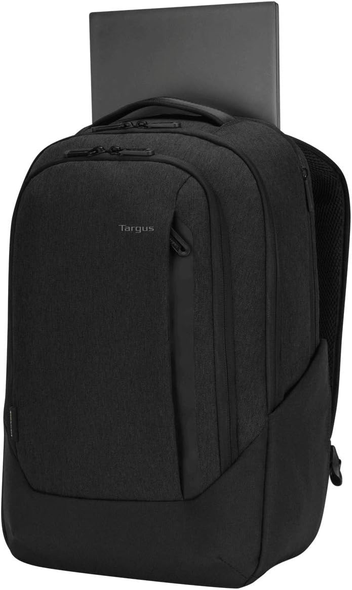 Targus 15.6" Cypress Hero Backpack with EcoSmart, Black - Eco-Friendly Laptop Backpack Designed for Business Travelers, Work