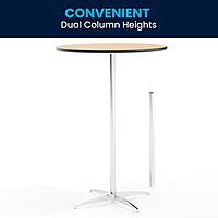 Flash Furniture Lars Round Wood Cocktail Table with 30" and 42" Columns