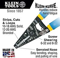 Klein Tools D228-8 Pliers, Diagonal Cutting Pliers with Short Jaw and Beveled Knives & 11055 Wire Cutter and Wire Stripper
