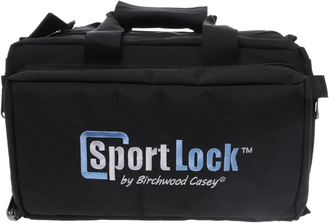 Birchwood Casey Deluxe Range Bag | Heavy-Duty Durable Nylon Water-Resistant Gun Range Bag with Adjustable Shoulder Strap