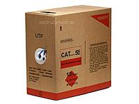 Monoprice 1000FT 24AWG Cat5e 350MHz UTP Solid, Riser Rated (CMR), Bulk Ethernet Bare Copper Cable - Blue Blue CMR