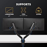 Fellowes Platinum Series Monitor Arm for 40-Inch Monitors, Full Motion, VESA Mount, USB Ports, Ergonomic