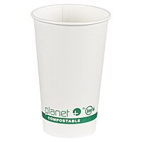 Planet+ 100% Compostable PLA Laminated Hot Cup, 16-Ounce, 1000-Count Case