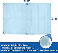 Educational Insights The Original Fluorescent Light Filters: Tranquil Blue 4-Pack, Fluorescent Light Covers
