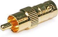 Monoprice BNC Female to RCA Male Adaptor - Gold Plated 1 Count (Pack of 1) Adaptor