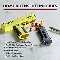 SABRE Pepper Projectile Launcher, Home Defense. Mag holds 7 .68 Caliber projectiles, Adjustable Fiber Optic Sights