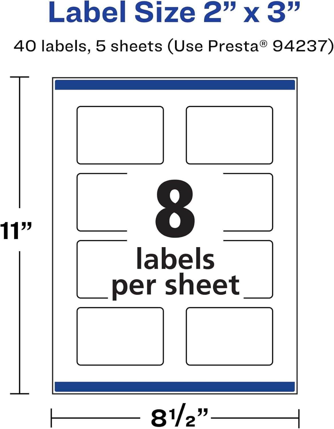 Avery Durable Waterproof Rectangle Labels, Sure Feed Technology, Print-to-The-Edge, 2 in x 3 in