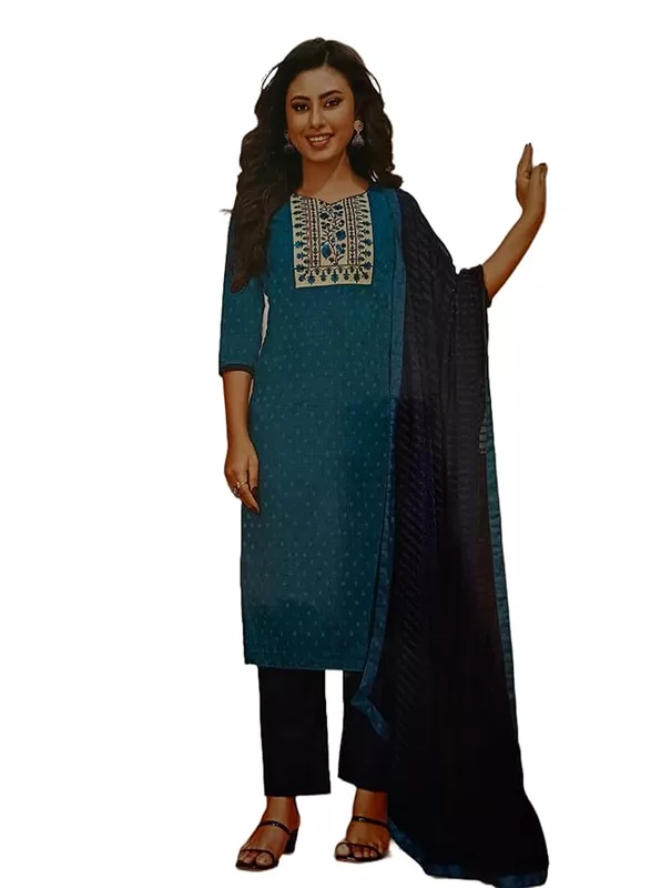 Unstitched Embroidery Salwar Traditional elegance in vibrant hues