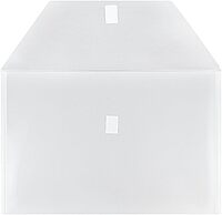 JAM PAPER Plastic Booklet Envelopes with Hook & Loop Closure - Pack of 12