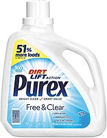 Purex Free & Clear for Sensitive Skin Liquid Laundry Detergent, 115 Loads, 150 OZ (Pack of 4)