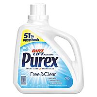 Purex Free & Clear for Sensitive Skin Liquid Laundry Detergent, 115 Loads, 150 OZ (Pack of 4)