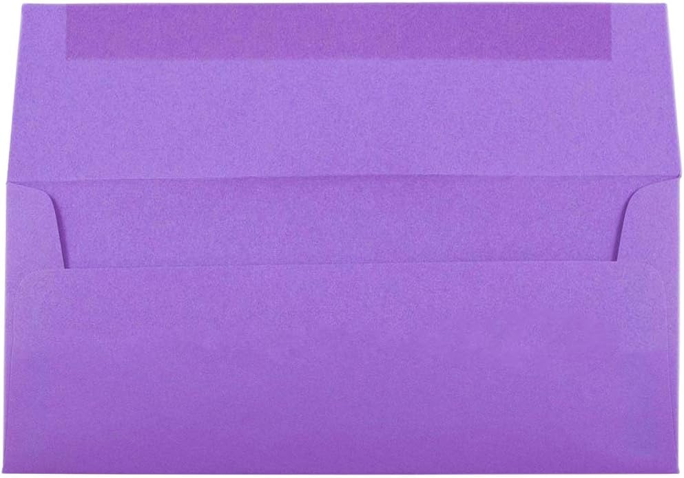 JAM PAPER Colored Envelopes - Recycled 24 lb Gummed Closure