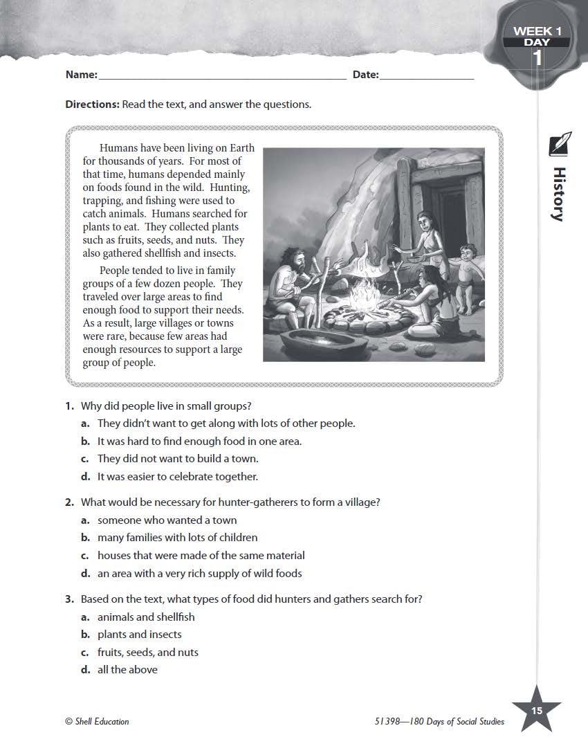 180 Days™: Social Studies, Civics for 6th Grade Practice Workbook for Classroom and Home