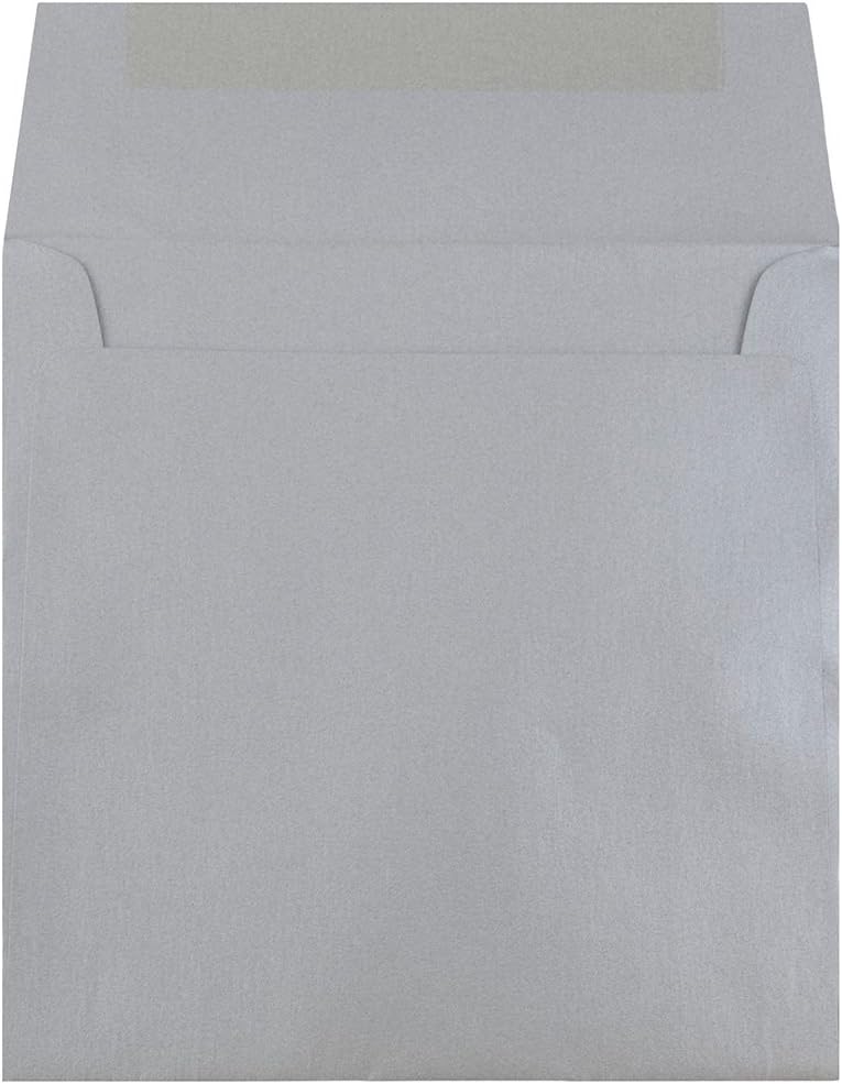 JAM PAPER Silver Stardream Metallic Invitation Envelopes