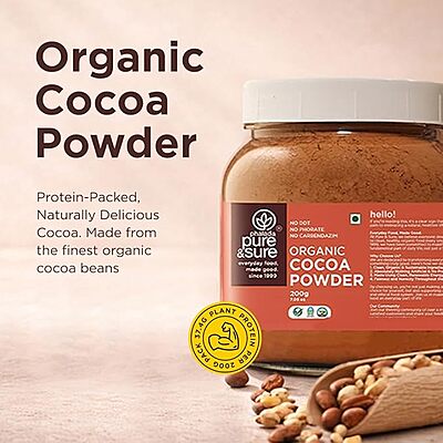 PURE&SURE - ORGANIC COCOA POWDER 200GM