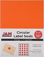 JAM PAPER Circle Label Sticker Seals - 1 2/3 Inch Diameter - 120 Round Labels/Pack
