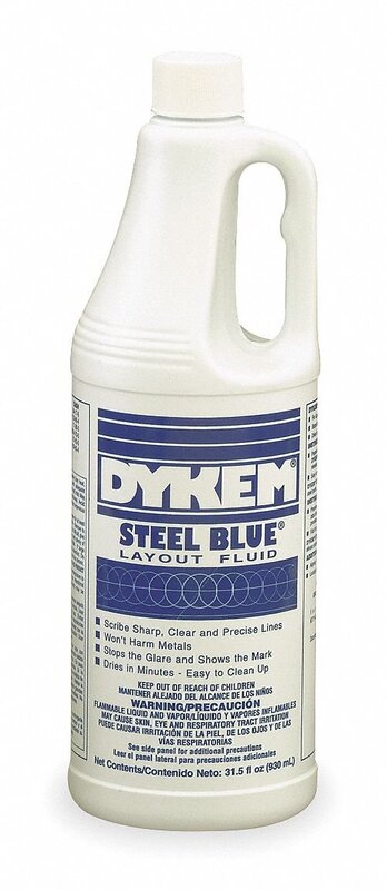 Dykem Steel Blue Layout Fluid - 31.5 fl oz Bottle - 80600 [Price is per Bottle]