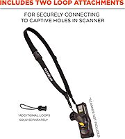 Ergodyne Squids 3134 Barcode Scanner Harness, Sling Style, Tethering Lanyard for Bar Code Scanners , Black