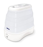 Crane x HALLS Collapsible Cool Mist Humidifier for Bedroom and Office, 1 Gallon Portable Humidifier for Travel and Easy Storage, Blue and White