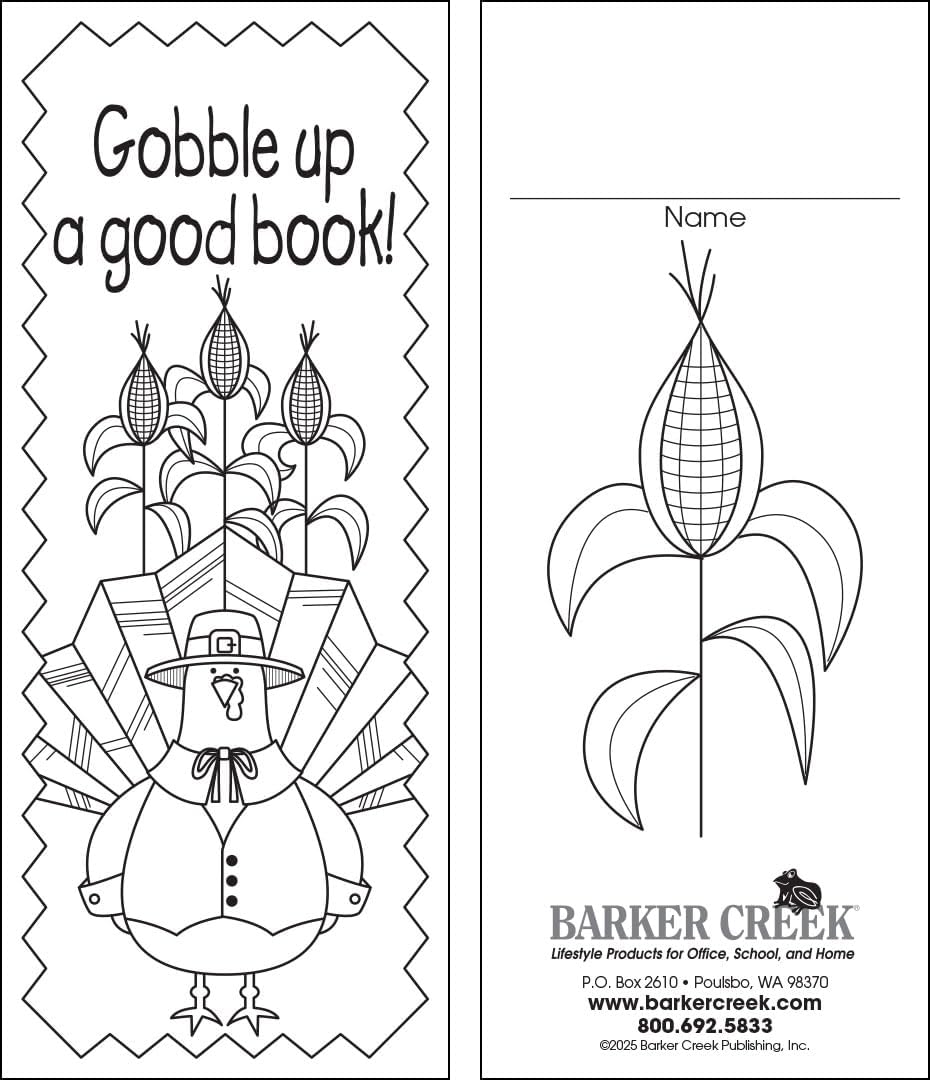 Barker Creek Bookmark Duets Color Me Adult Coloring Book Style Bookmarks
