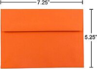 JAM Paper Booklet Invitation Envelopes, Gummed Seal, 30% Recycled