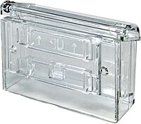 Azar Displays Single-Pocket Wall Files, Adhesive Tape Mount, 7inH x 14-3/4inW x 3inD, Clear, Pack Of 4 Files